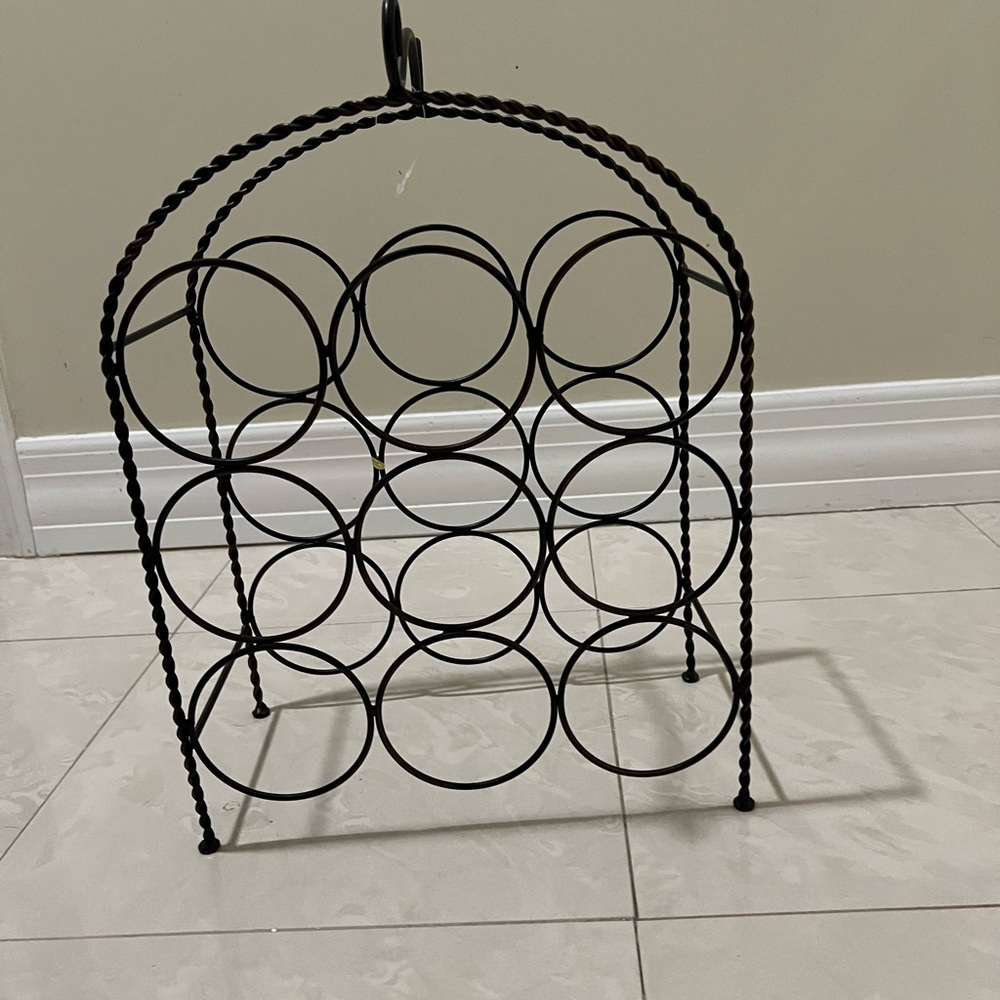 Wine Rack 9 Bottles Metal  Wine Gift Bar